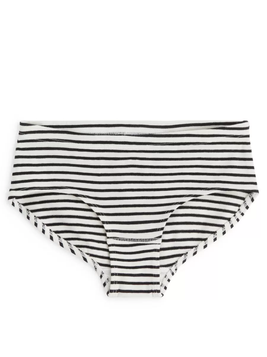Best ARKET Cotton Jersey Briefs Off White/Multicolour