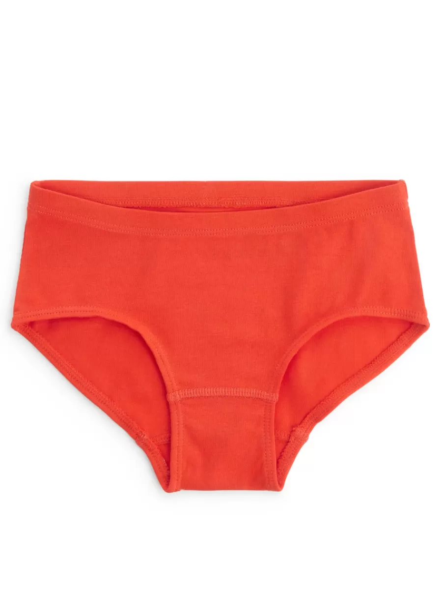 Fashion ARKET Cotton Jersey Briefs Off White/Lilac/Orange