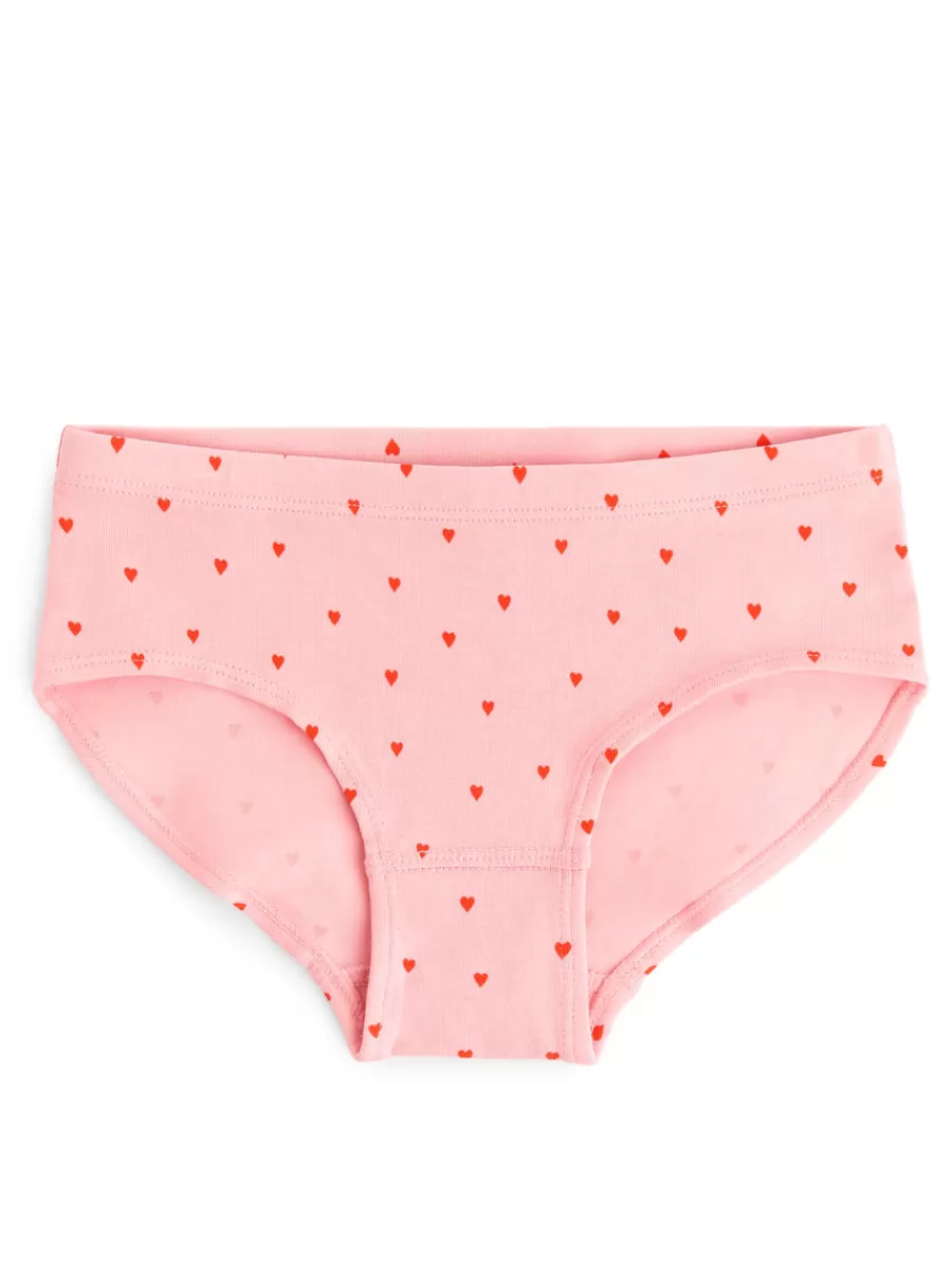 Cheap ARKET Cotton Jersey Briefs Pink/Off White
