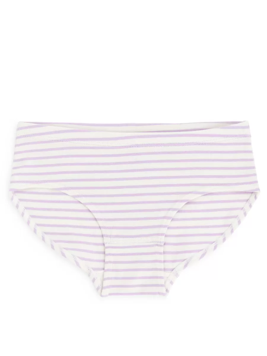 Sale ARKET Cotton Jersey Briefs White/Lilac