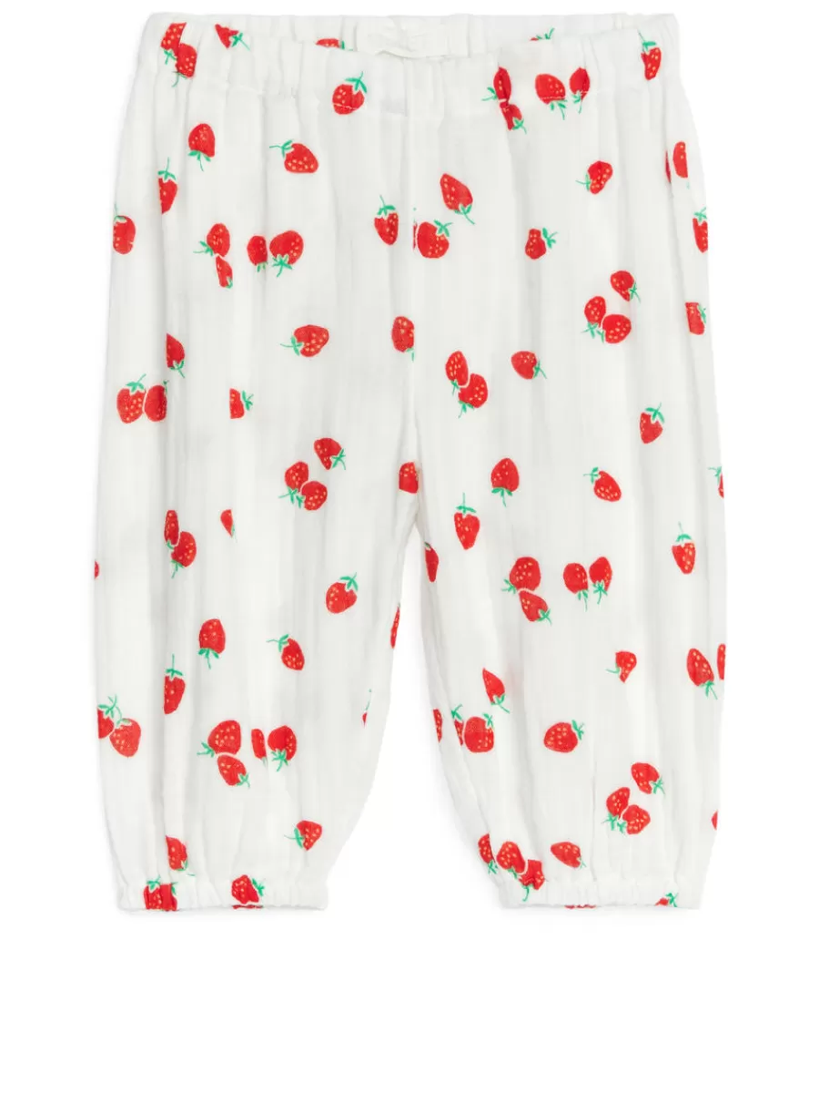 Outlet ARKET Cotton Muslin Trousers White