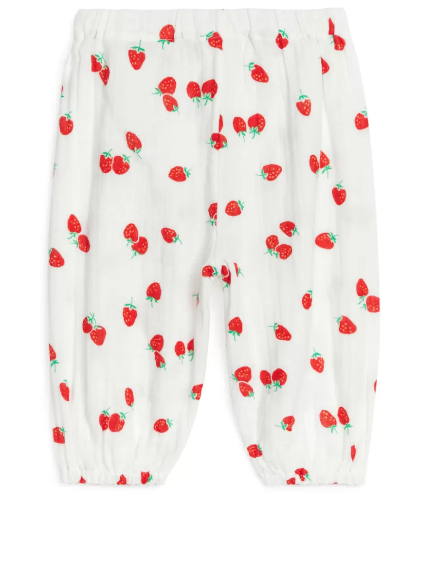 Outlet ARKET Cotton Muslin Trousers White