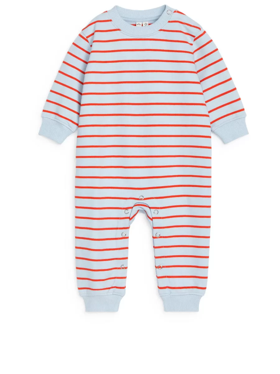 Hot ARKET Cotton Overall Light Blue/Red