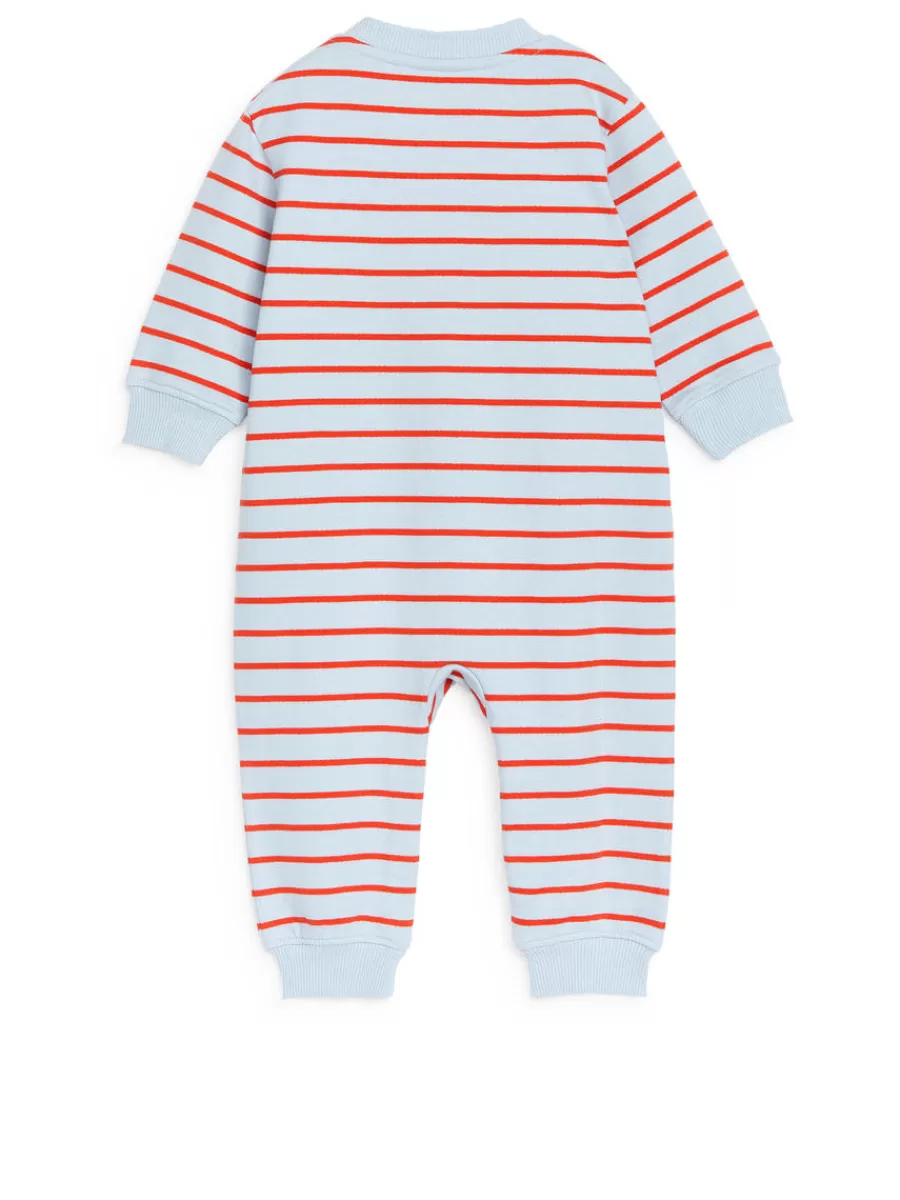 Hot ARKET Cotton Overall Light Blue/Red