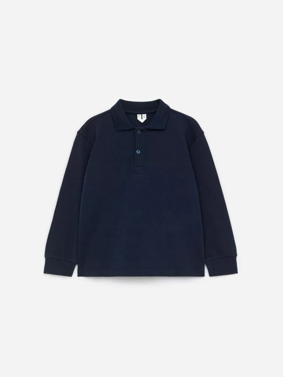 Flash Sale ARKET Cotton Polo Shirt Dark Blue