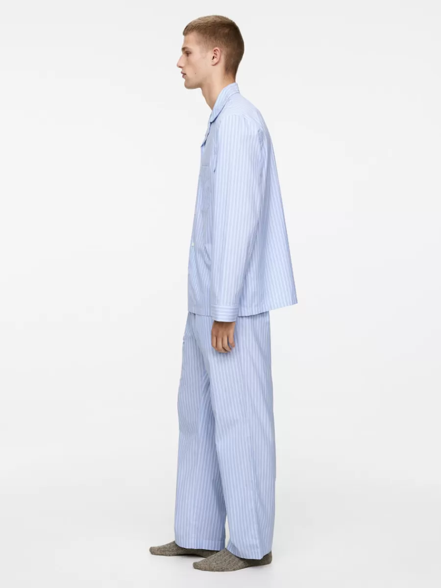Best Sale ARKET Cotton Pyjama Shirt Light Blue/Striped