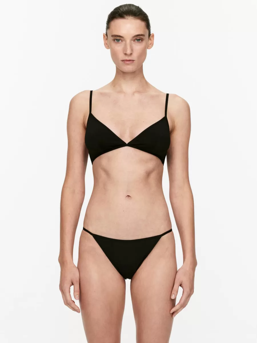 Online ARKET Cotton Soft Bra Black