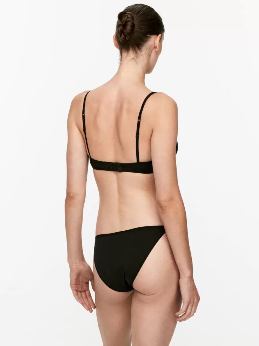 Online ARKET Cotton Soft Bra Black