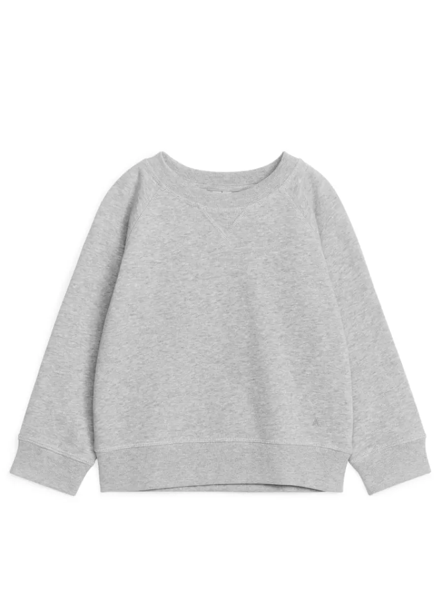 Best ARKET Cotton Sweatshirt Grey Melange