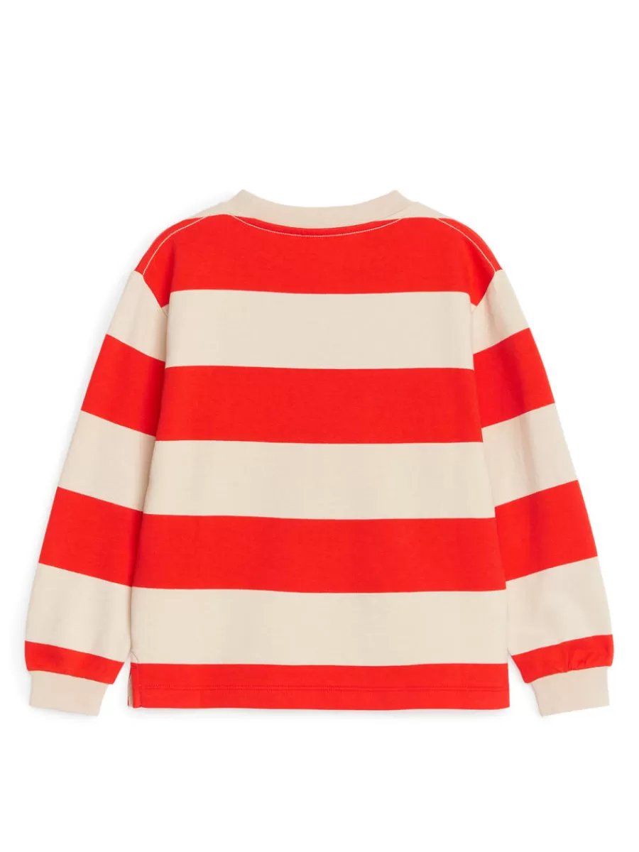 Clearance ARKET Cotton Sweatshirt Red/Beige