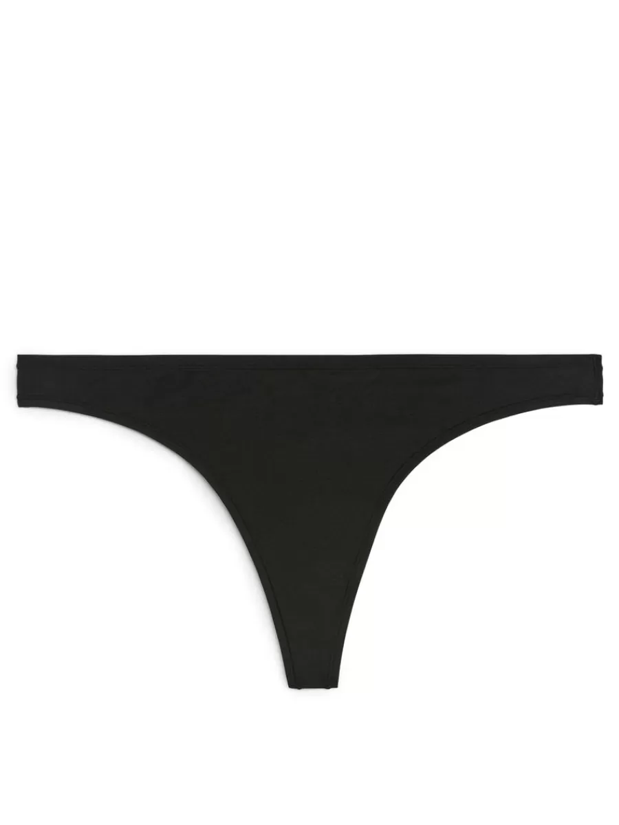 Hot ARKET Cotton Thong Black