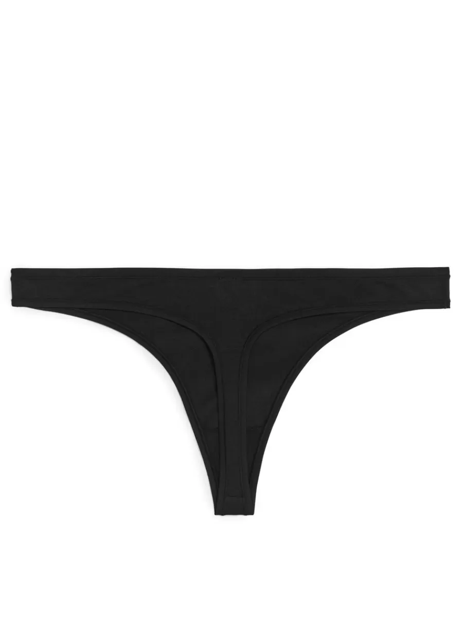 Hot ARKET Cotton Thong Black