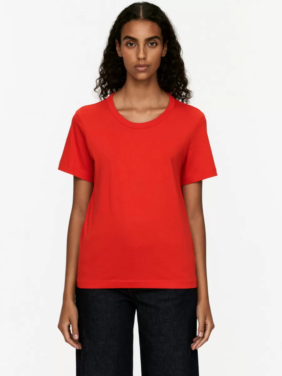 Online ARKET Cotton T-Shirt Red