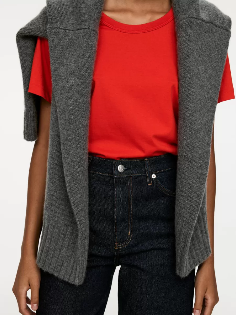 Online ARKET Cotton T-Shirt Red