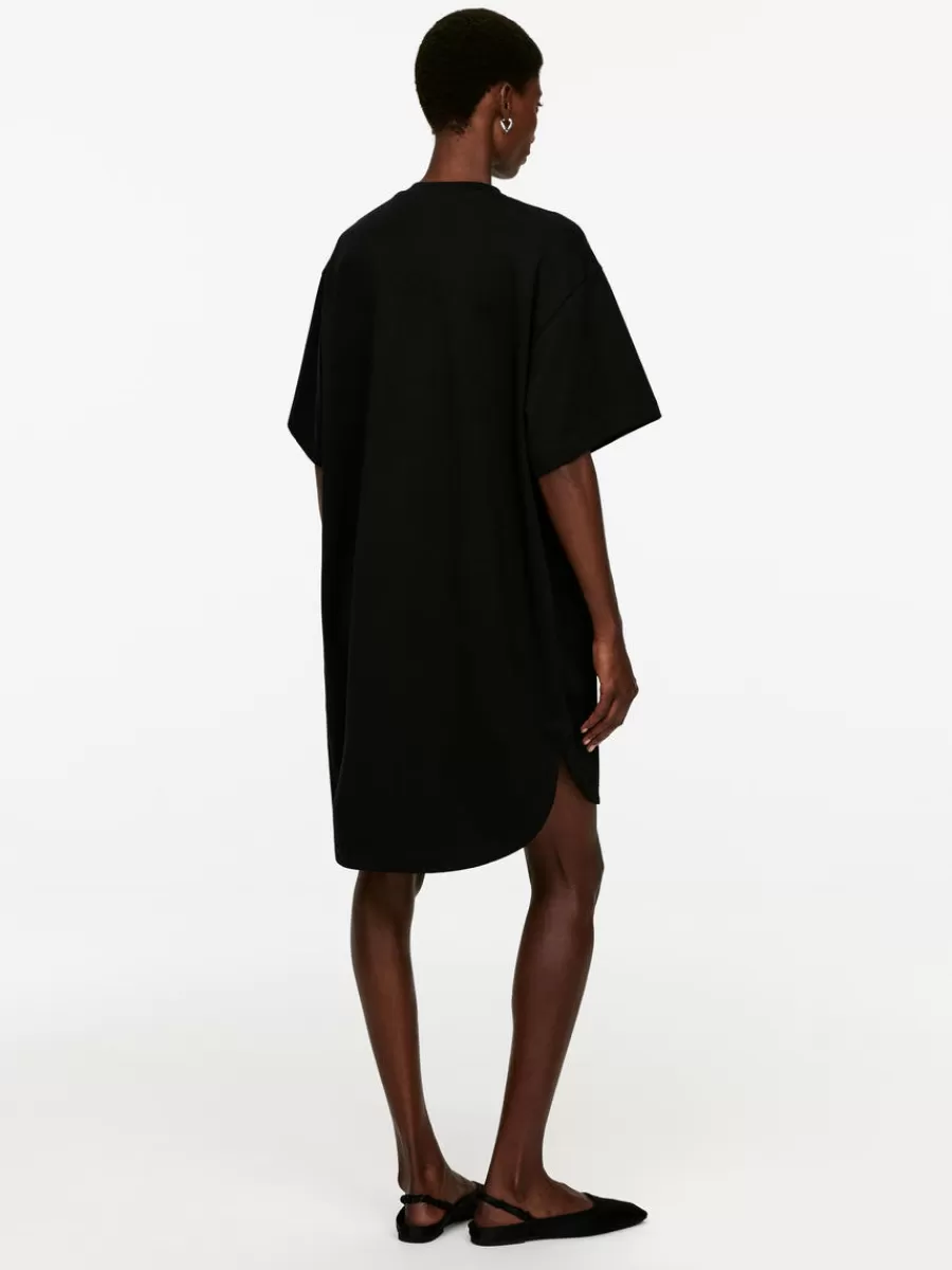 Best ARKET Cotton T-Shirt Dress Black