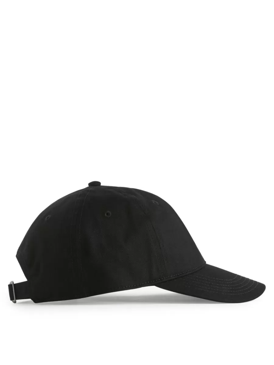Cheap ARKET Cotton Twill Cap Black