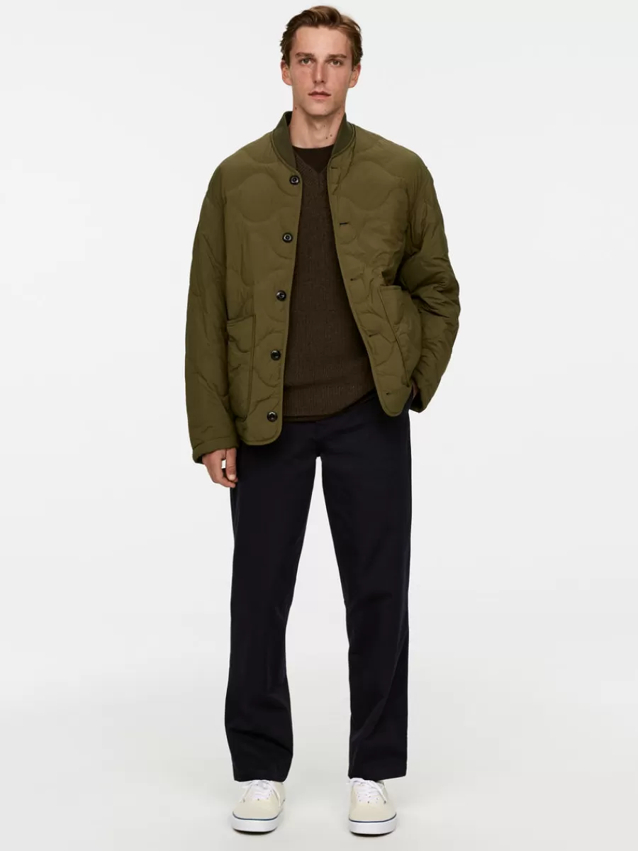 Clearance ARKET Cotton Twill Trousers Dark Blue