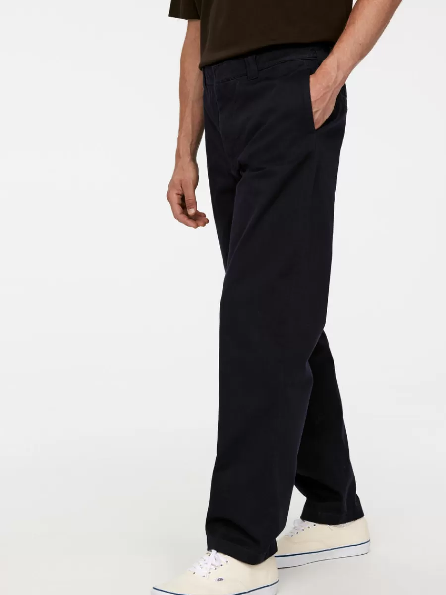 Clearance ARKET Cotton Twill Trousers Dark Blue