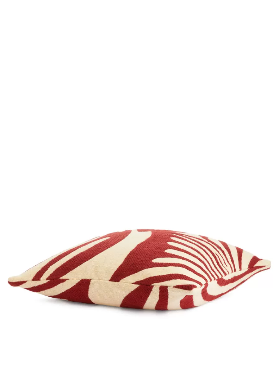 Online ARKET Cotton Wool Cushion Cover 50 X 50 Cm Red/Beige