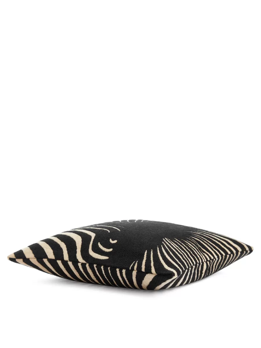 Sale ARKET Cotton Wool Cushion Cover 50 X 50 Cm Black/Off White