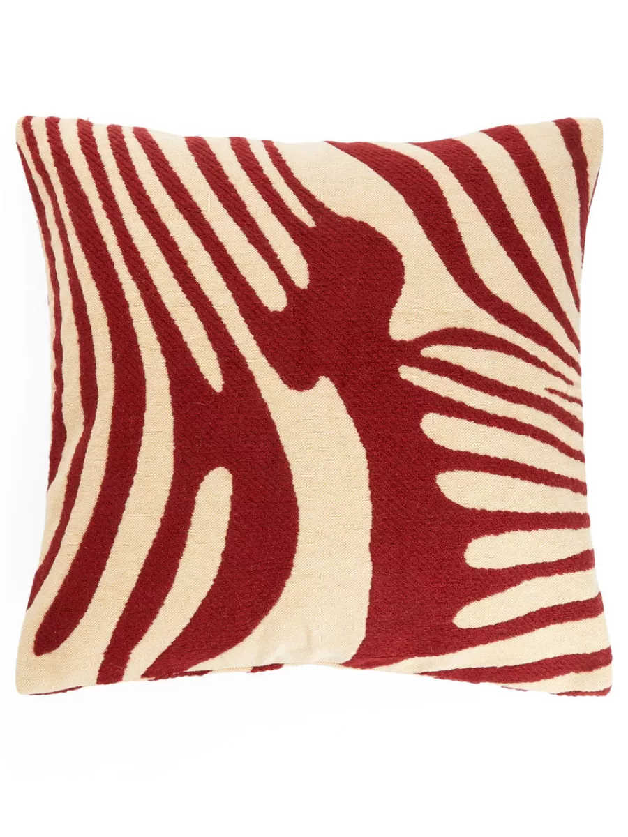 Online ARKET Cotton Wool Cushion Cover 50 X 50 Cm Red/Beige