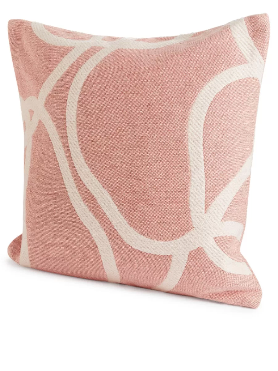 Fashion ARKET Cotton Wool Cushion Cover 50 X 50 Cm Pink/Beige