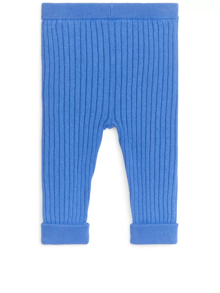 Online ARKET Cotton Wool Leggings Blue