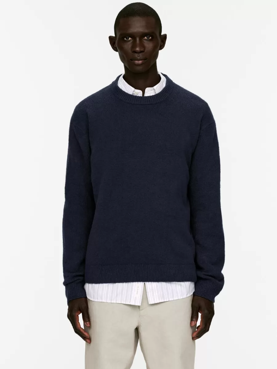 Flash Sale ARKET Cotton-Blend Jumper Dark Blue