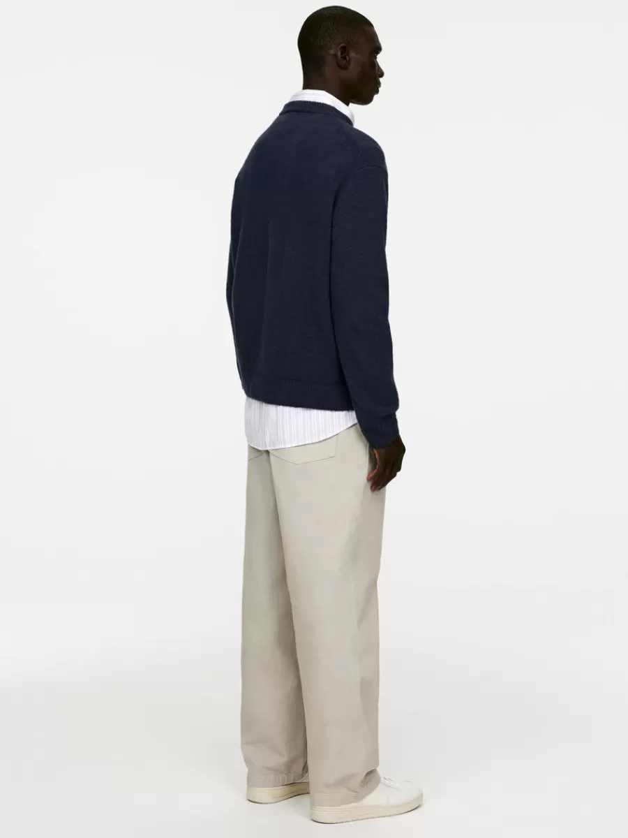 Flash Sale ARKET Cotton-Blend Jumper Dark Blue