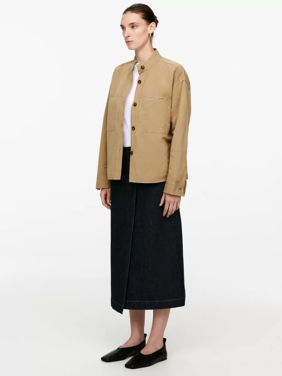 Outlet ARKET Cotton-Linen Overshirt Beige