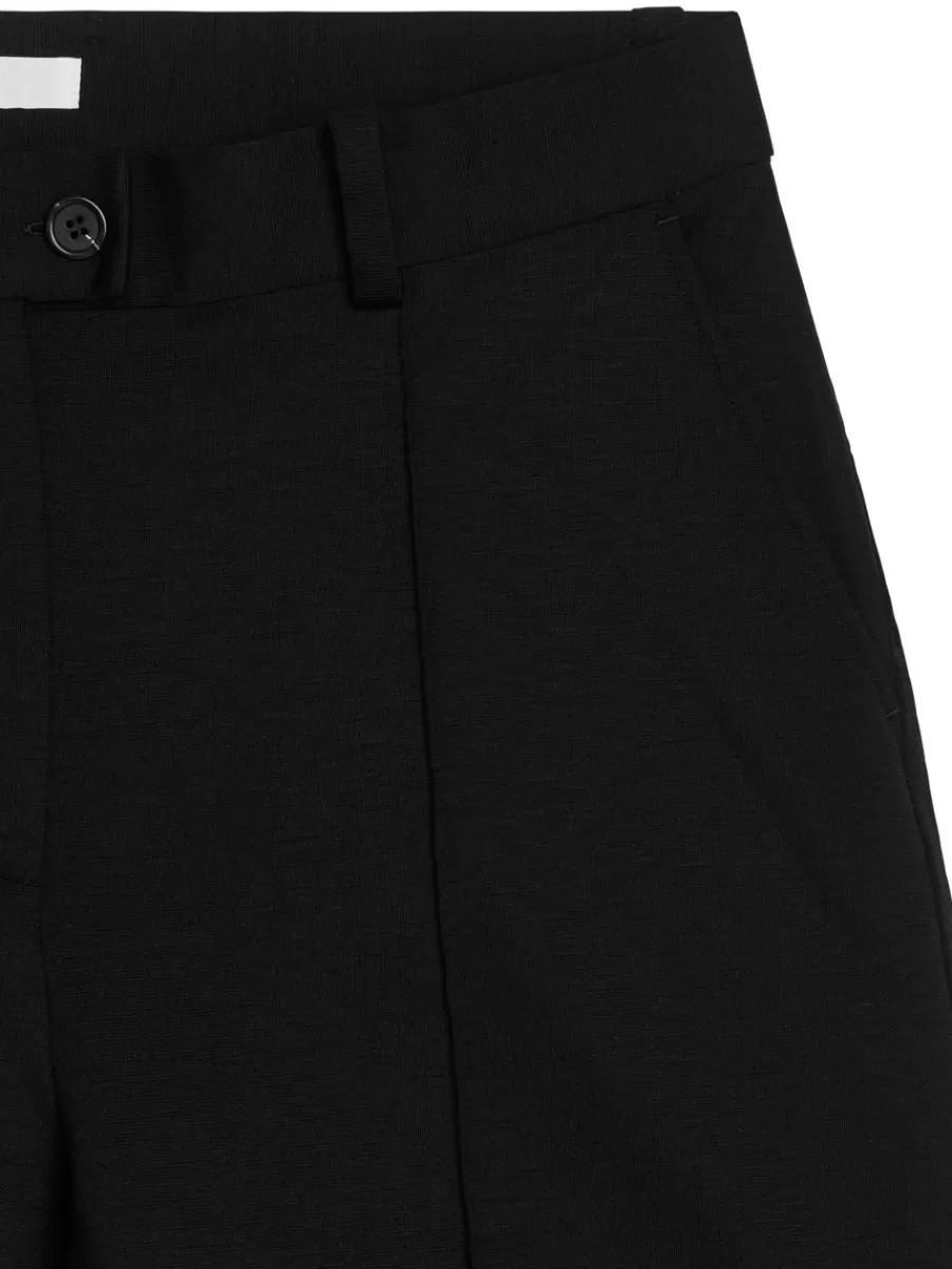 Hot ARKET Creased Trousers Black