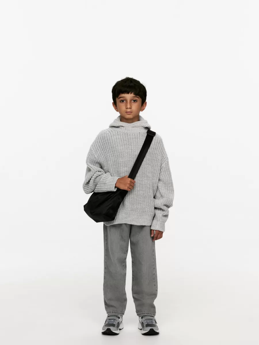 Outlet ARKET Crew-Neck Fisherman Jumper Grey Melange