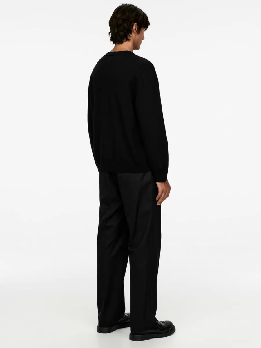 Shop ARKET Crew-Neck Jumper Black