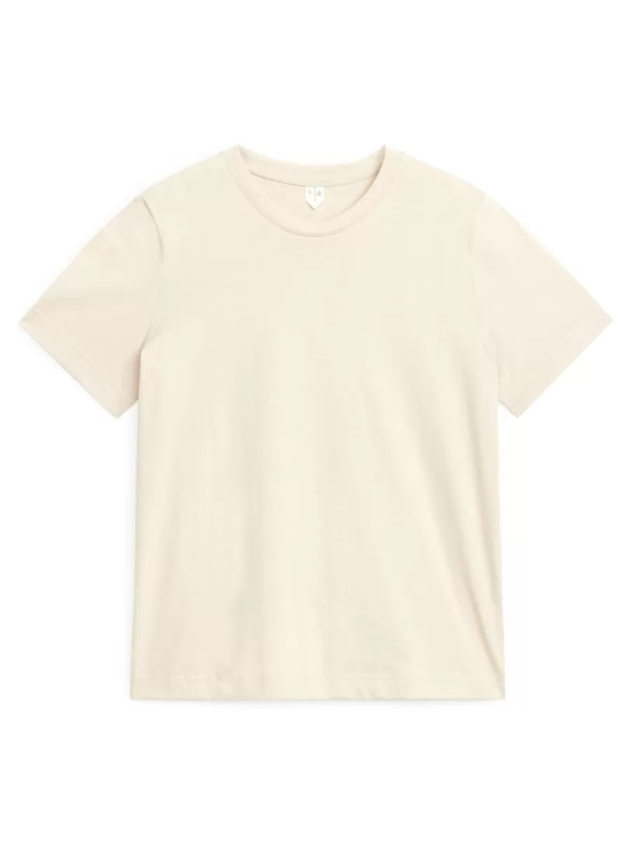 Discount ARKET Crew-Neck T-shirt Light Beige