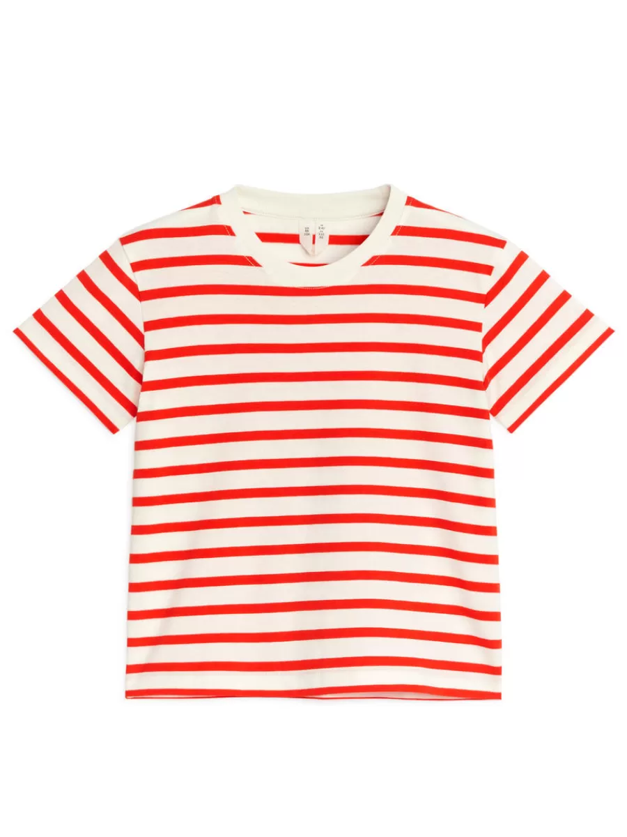 Best Sale ARKET Crew-Neck T-Shirt Set Of 2 Red/Off White