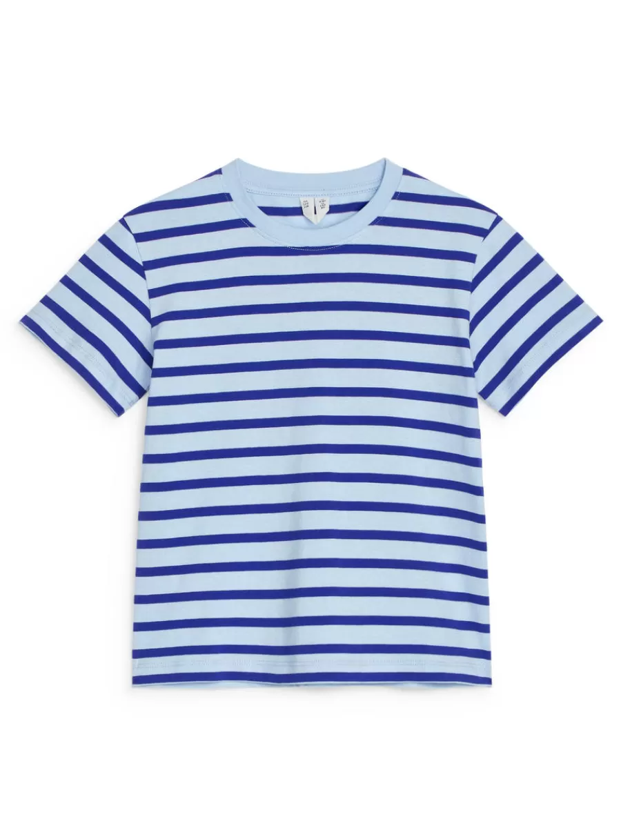 Hot ARKET Crew-Neck T-Shirt Set Of 2 Green/Blue Striped