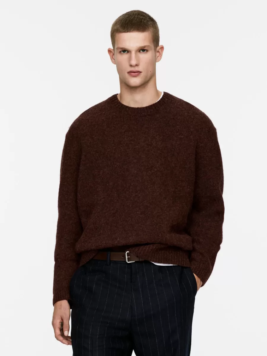 Best ARKET Crew-Neck Wool Jumper Burgundy