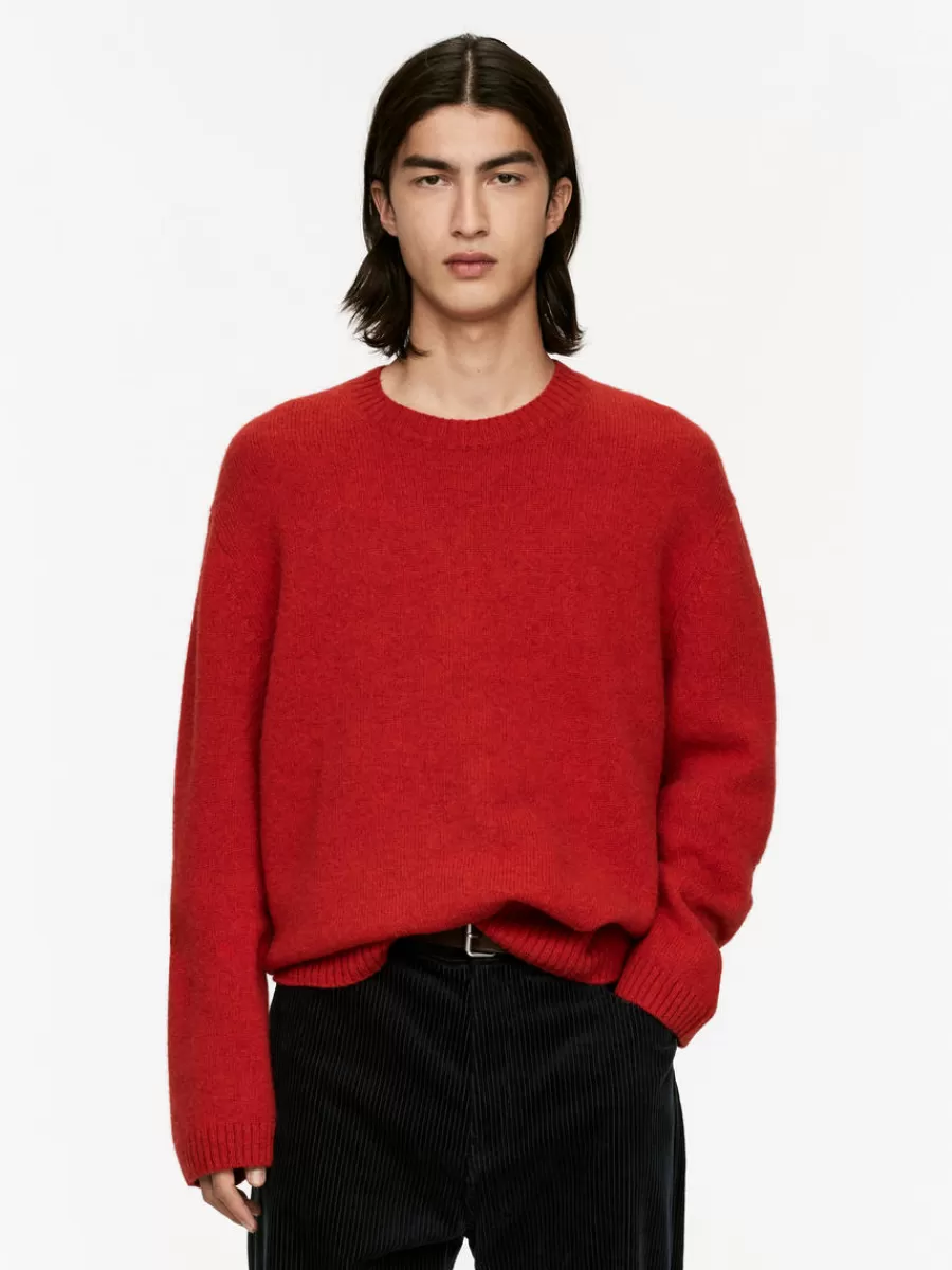 Store ARKET Crew-Neck Wool Jumper Red