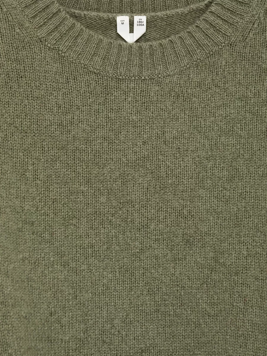 Clearance ARKET Crew-Neck Wool Jumper Green