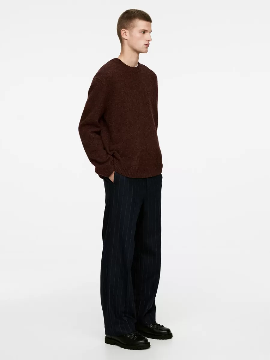 Best ARKET Crew-Neck Wool Jumper Burgundy