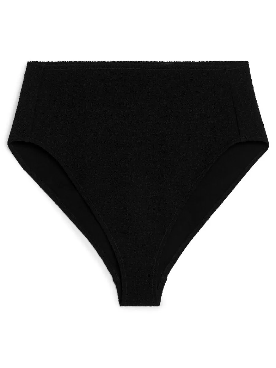 Cheap ARKET Crinkle Bikini Bottom Black
