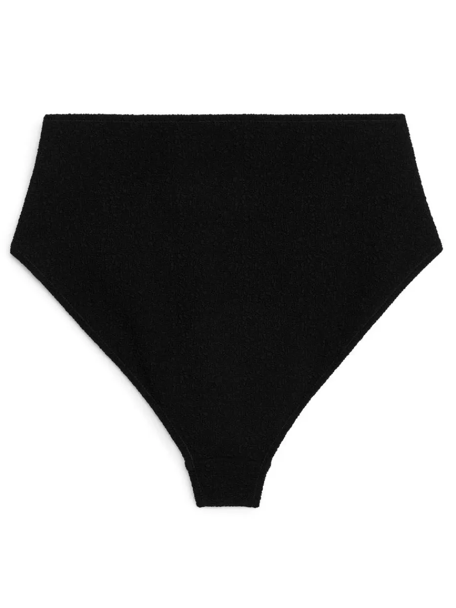 Cheap ARKET Crinkle Bikini Bottom Black