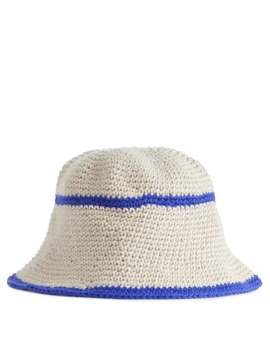 Online ARKET Crochet Sunhat Beige/Blue