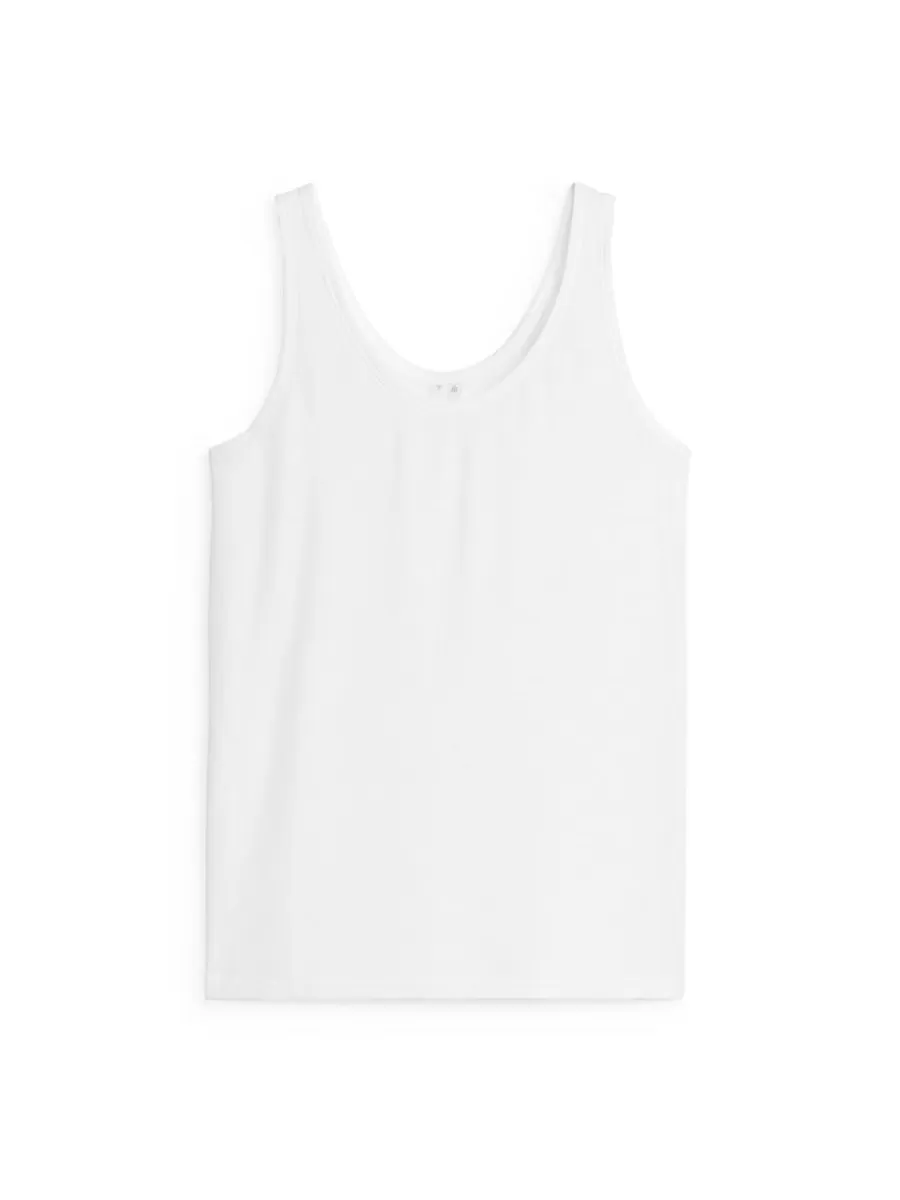 Flash Sale ARKET Crêpe Tank Top White