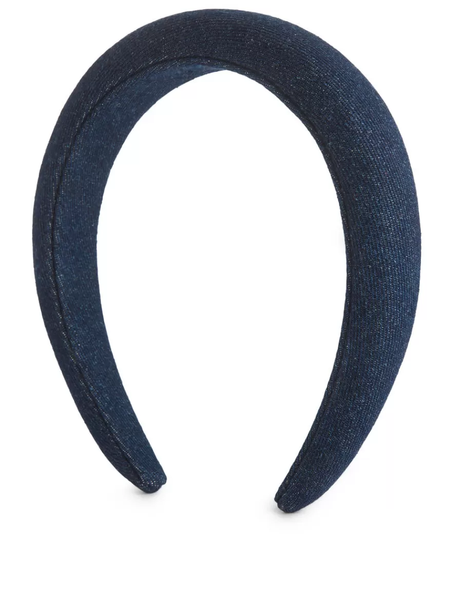 Clearance ARKET Denim Alice Band Dark Blue