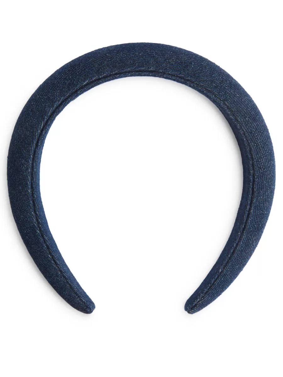 Clearance ARKET Denim Alice Band Dark Blue