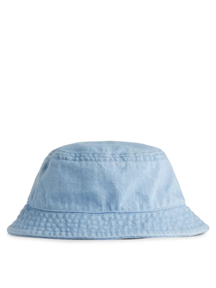Clearance ARKET Denim Bucket Hat Light Blue