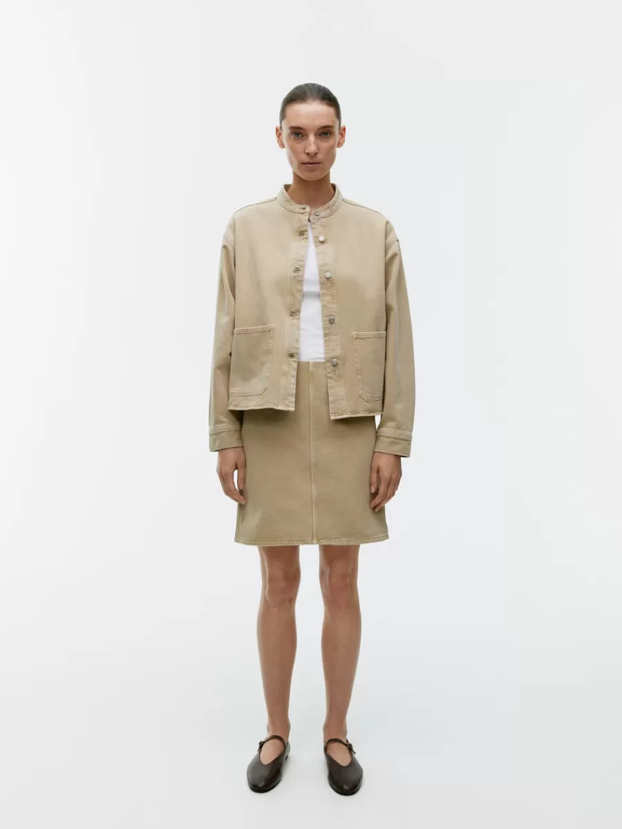 Best Sale ARKET Denim Overshirt Mustard/Overdye