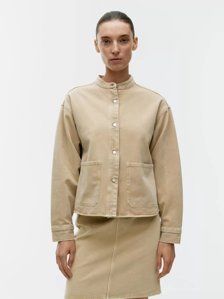 Best Sale ARKET Denim Overshirt Mustard/Overdye