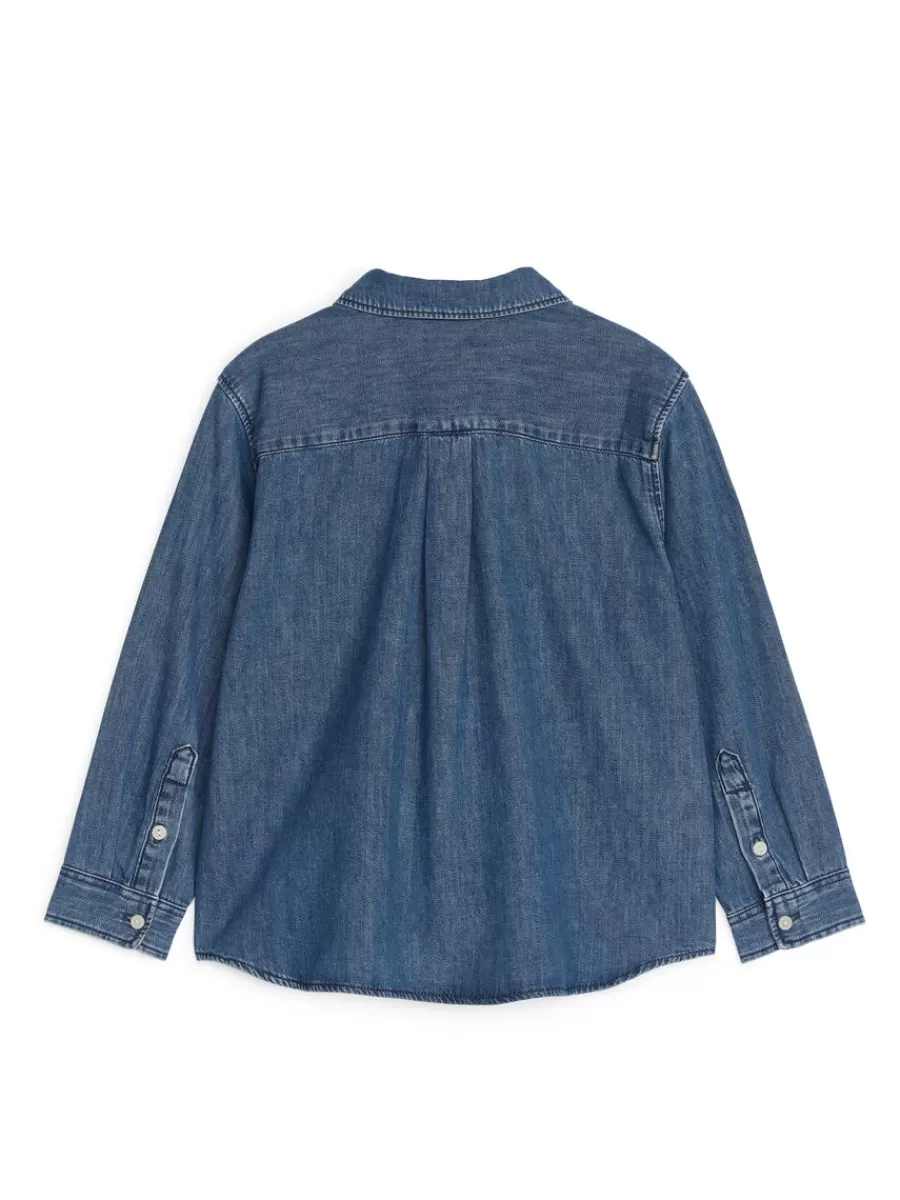 Shop ARKET Denim Shirt Blue